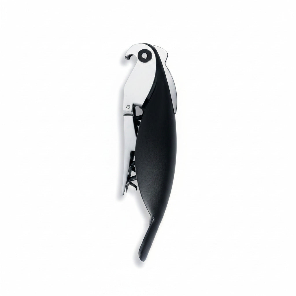 Alessi Parrot Sommelier-Korkenzieher schwarz