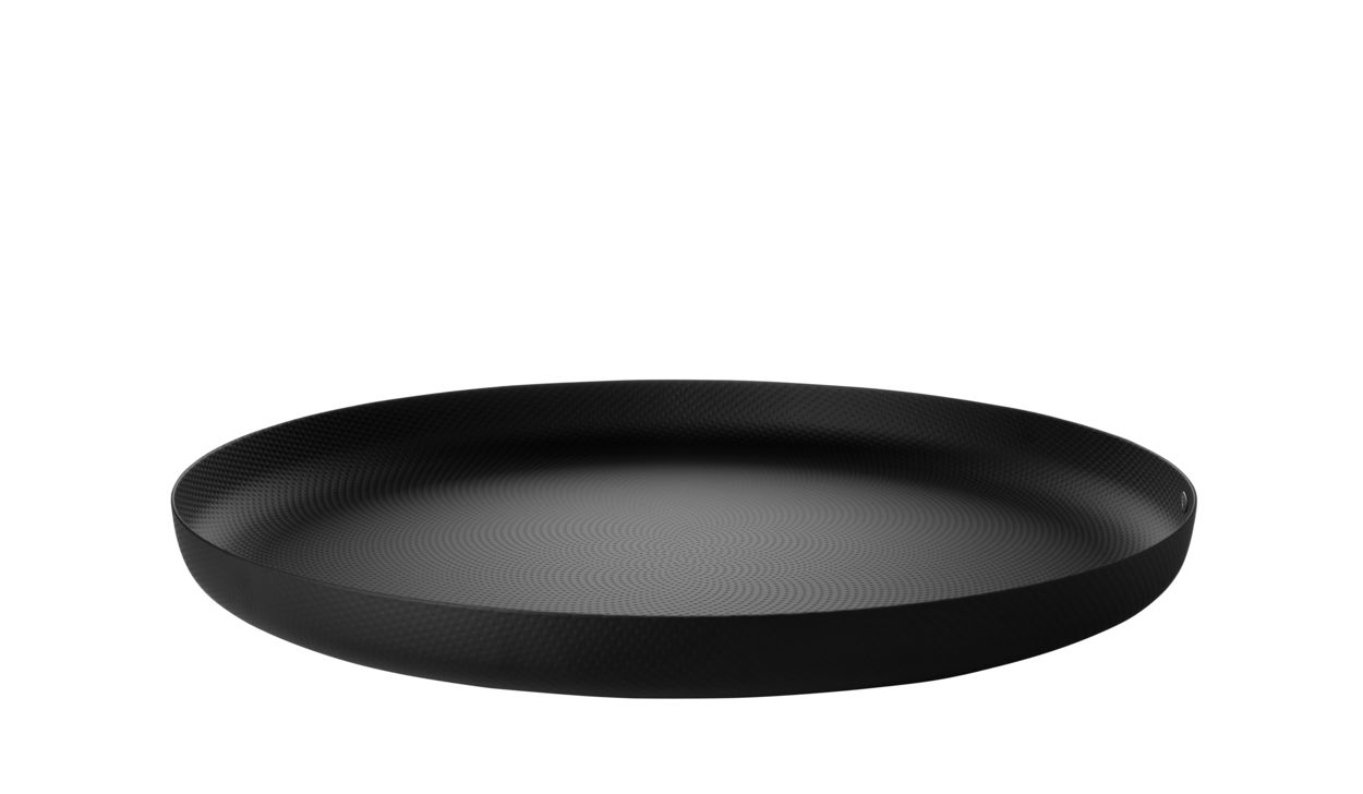Alessi Runde Platte Texture schwarz