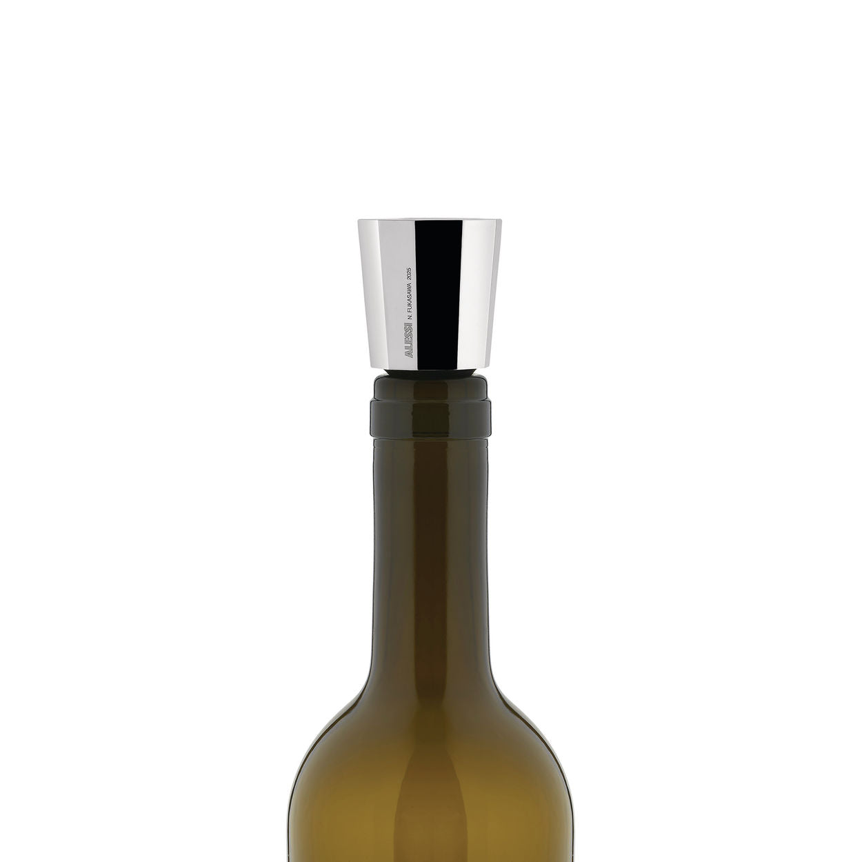 Alessi Eugenia Flaschenverschluss aus verchromtem Zamak und Silikon