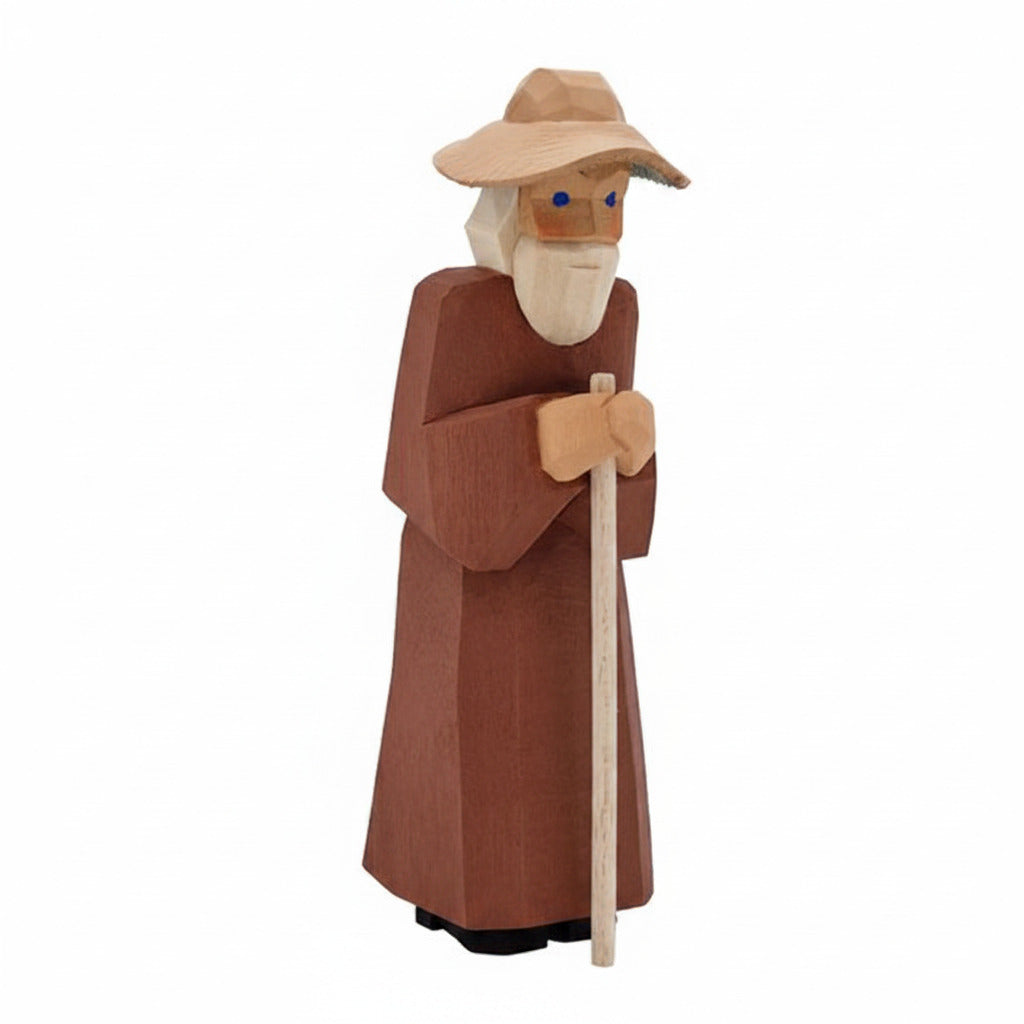 Lotte Sievers-Hahn Krippenfiguren 12cm, Schäfer mit Stock und Hut, 12cm (Typ 1)