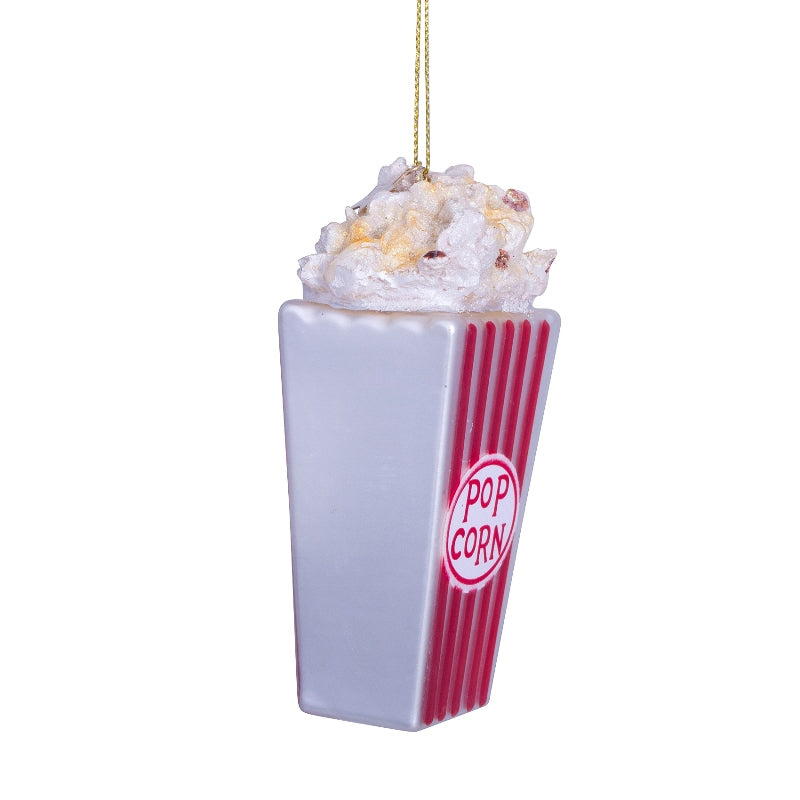 Vondels Ornament Red/White Popcorn H11cm