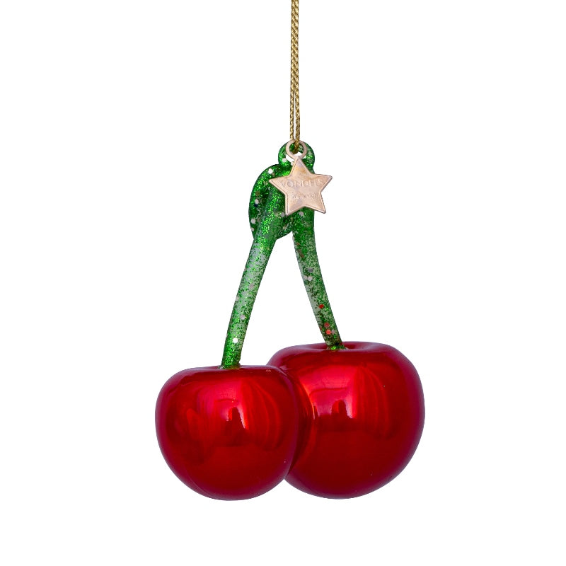 Vondels Glasornament Red Pearl Cherry H8cm