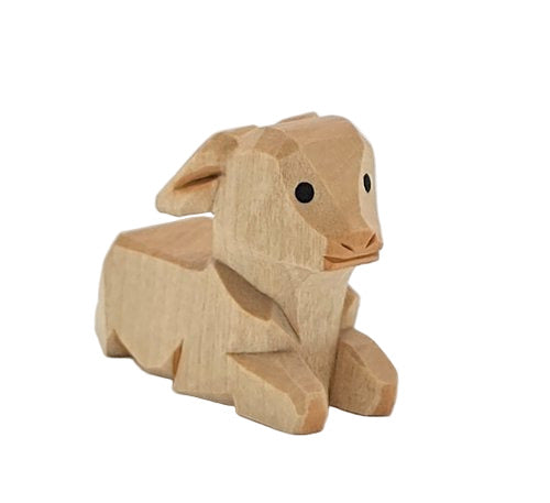 Lotte Sievers-Hahn Krippenfiguren 12cm, Lamm hell liegend 2cm