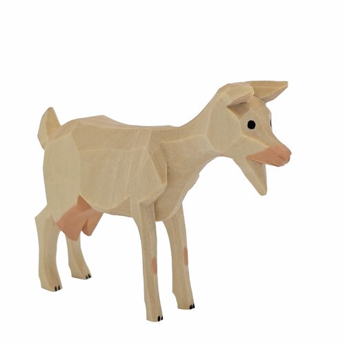 Lotte Sievers-Hahn Krippenfiguren 12cm, Ziege hell, stehend 6,5cm