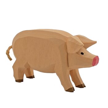 Lotte Sievers-Hahn Krippenfiguren 12cm, Schwein 4,5cm