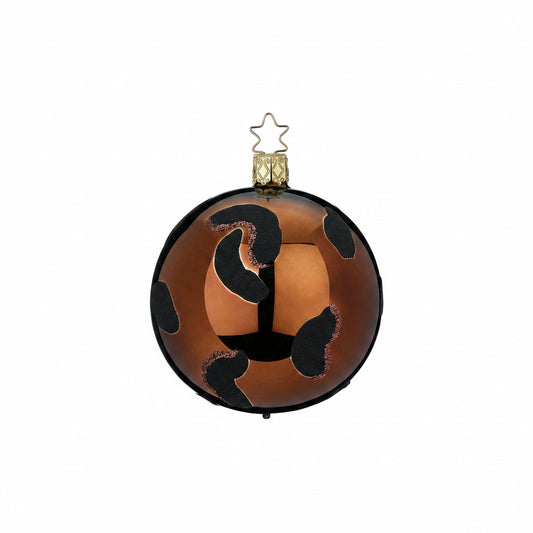 INGE-GLAS Christbaumkugel Leopard, Cognac