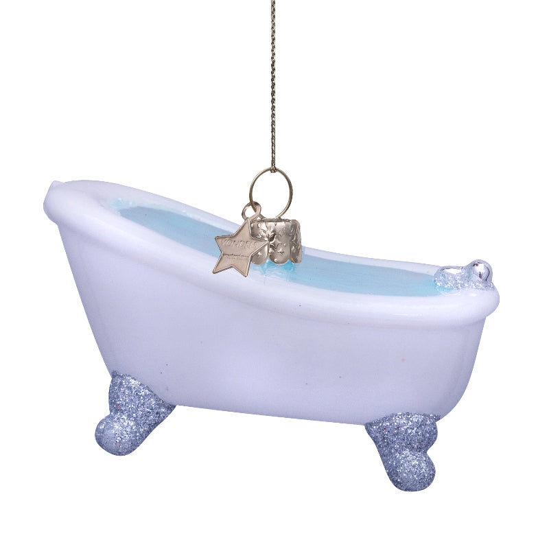 Vondels Glasornament White Bath H5cm