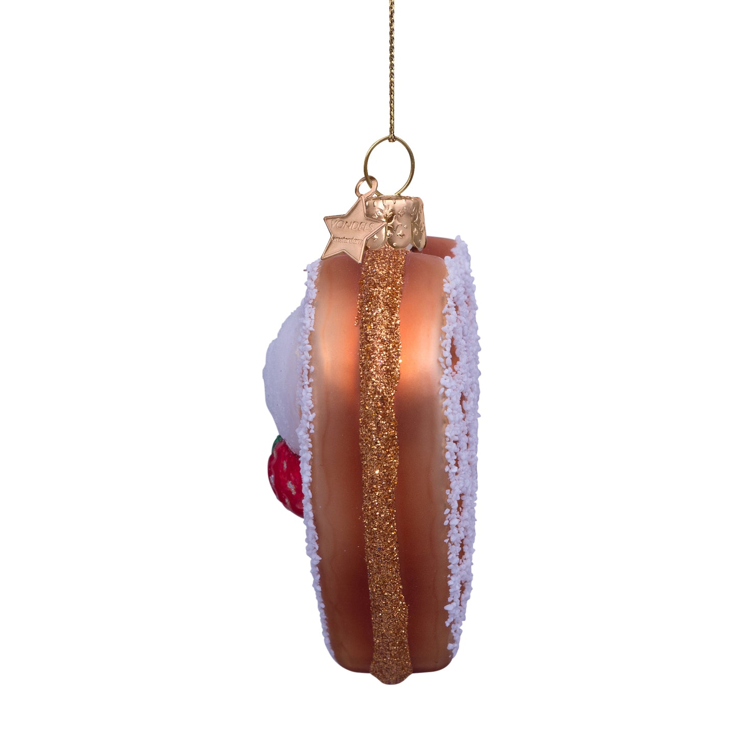 Vondels Glasornament Heart Waffle w/ice H8cm