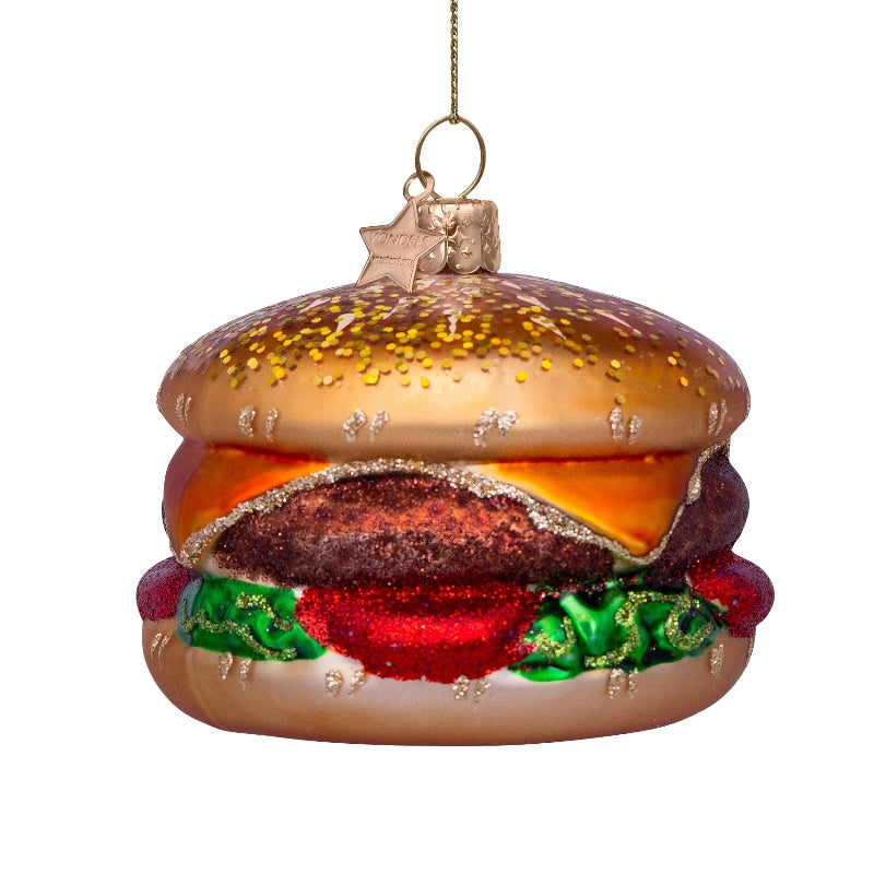Vondels Glasornament Multicolor Hamburger H6cm