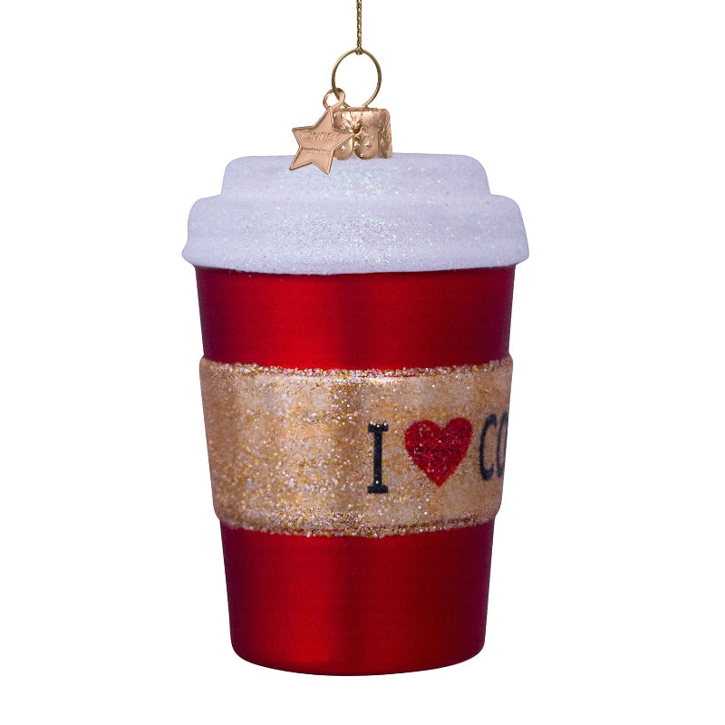 Vondels Glasornament Red matt Coffee Mug H9cm