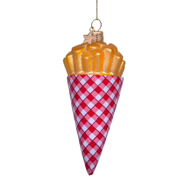 Vondels Glasornament Fries with Mayonnaise H11cm