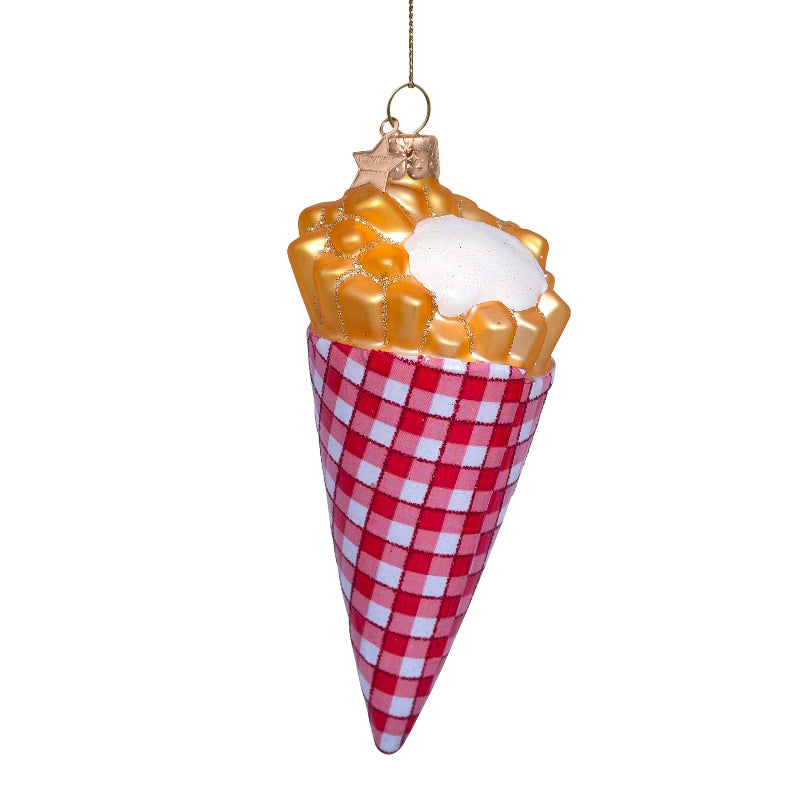 Vondels Glasornament Fries with Mayonnaise H11cm