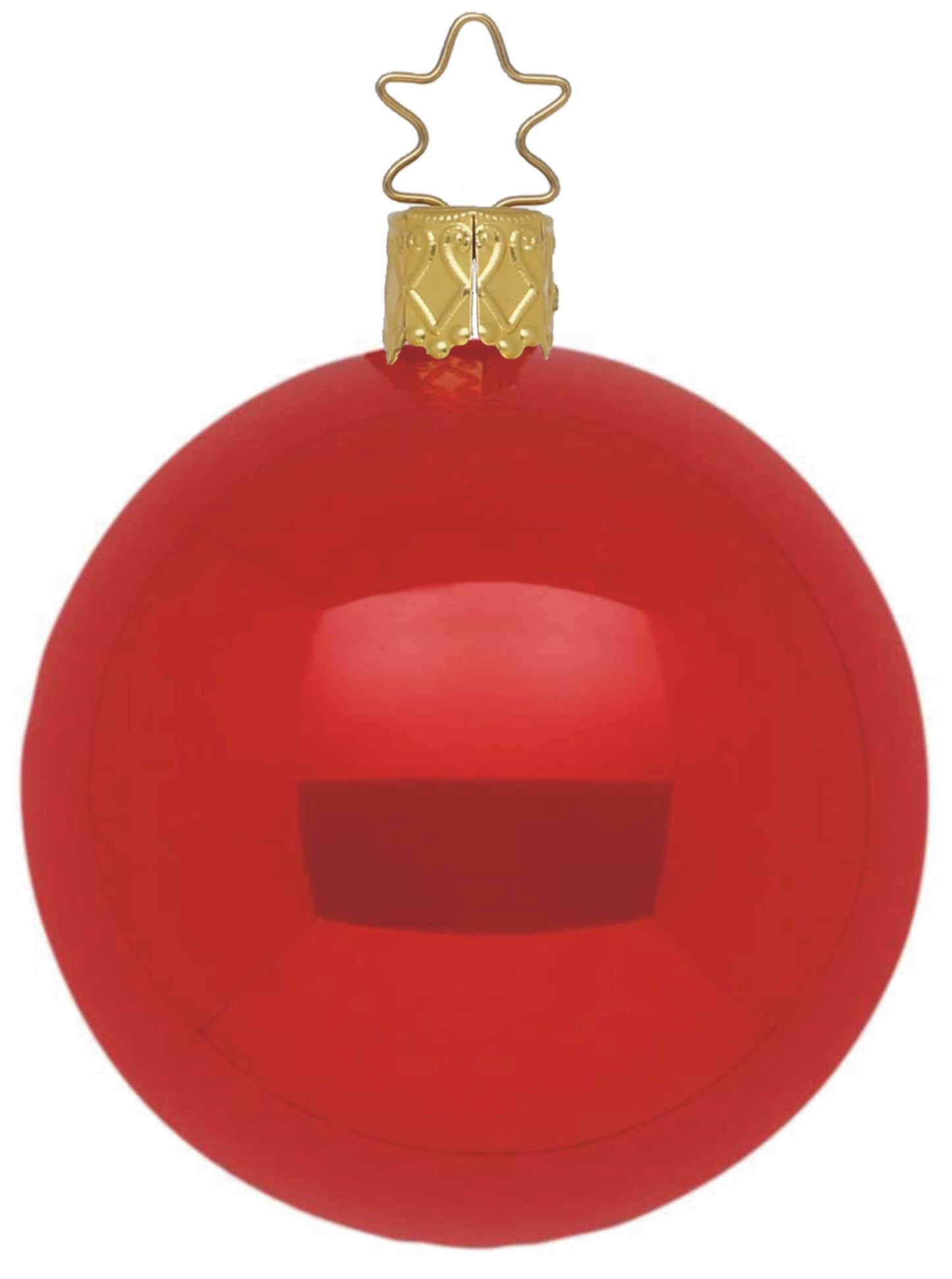 INGE-GLAS Christbaumkugel ,rot Opal 15cm