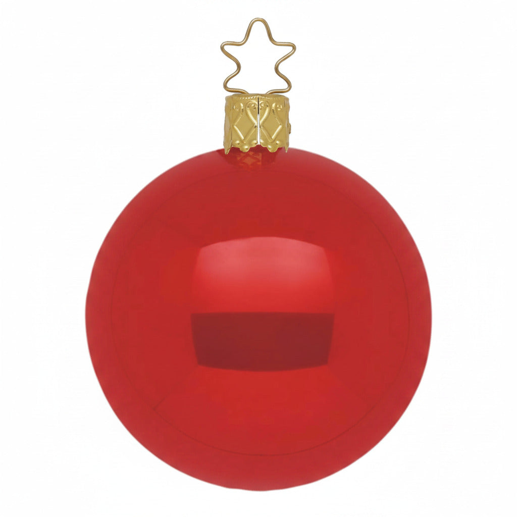 INGE-GLAS Christbaumkugel ,rot Opal 15cm