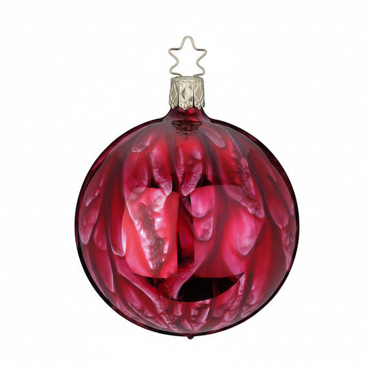 INGE-GLAS Christbaumkugel Kaminfeuer ,Ochsenblut glanz