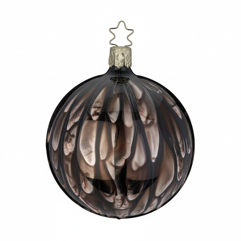 INGE-GLAS Christbaumkugel Kaminfeuer , balsamico glanz