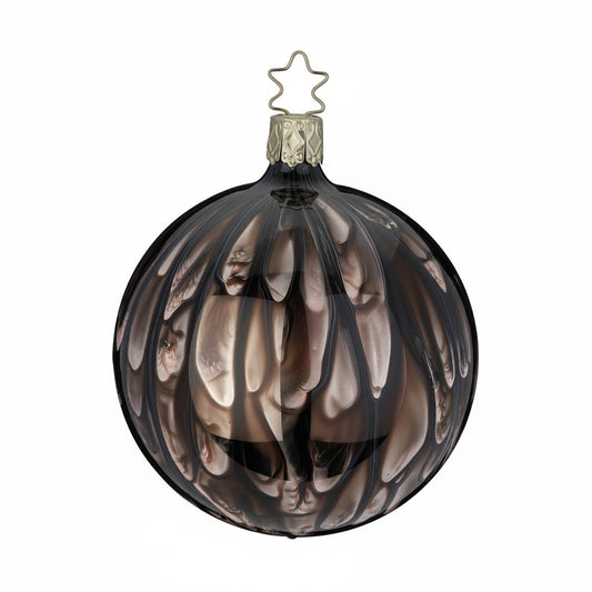INGE-GLAS Christbaumkugel Kaminfeuer , balsamico glanz