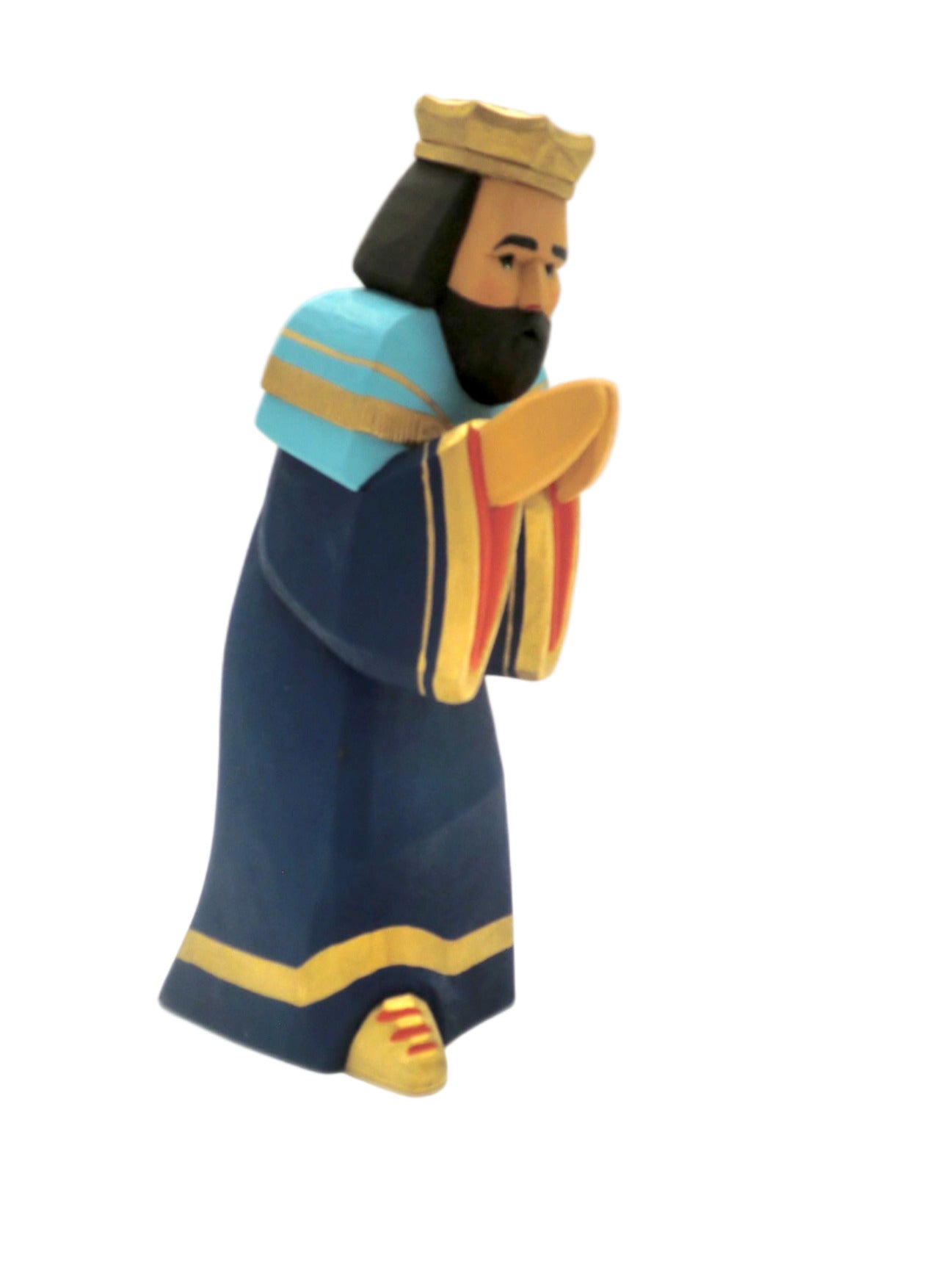 Lotte Sievers-Hahn Krippenfiguren 24cm, König, blau, mit Geschenkkasten, 22,5cm