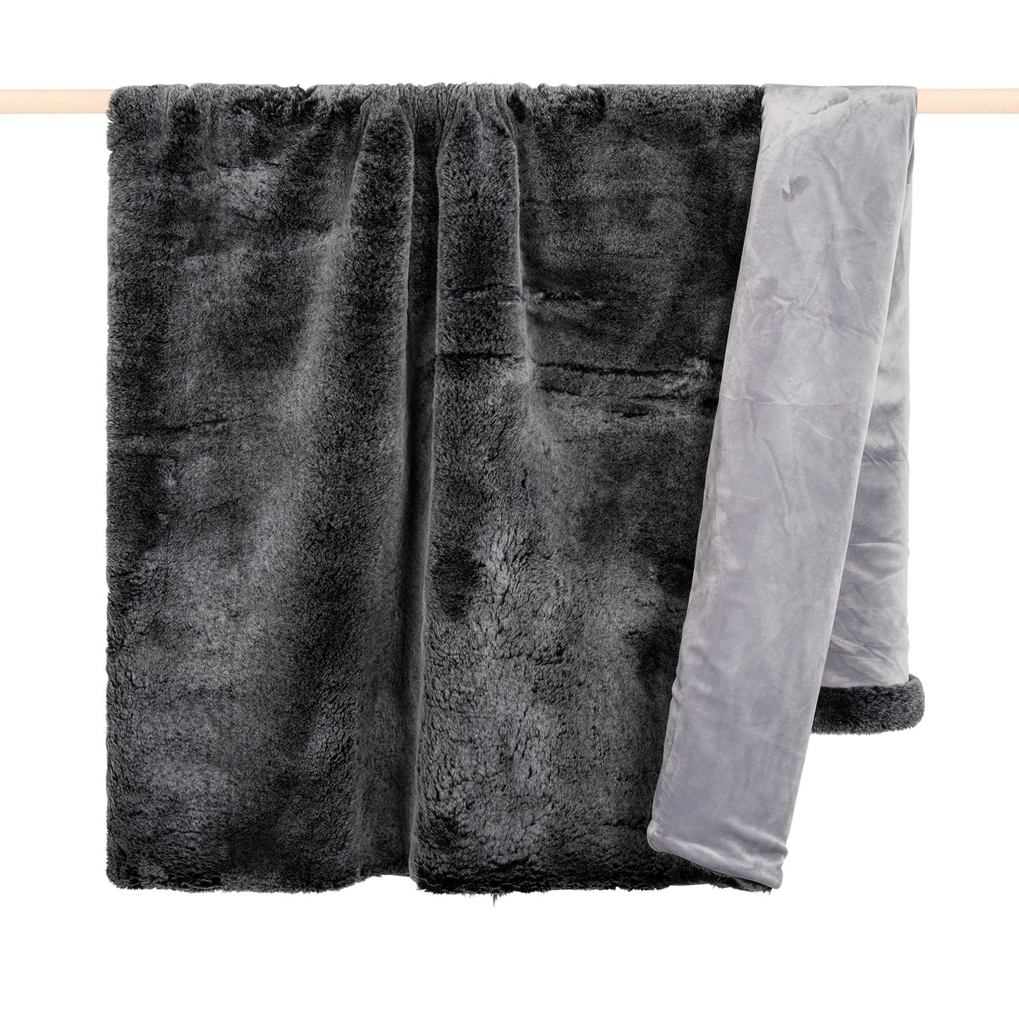 PAD Webpelzdecke "Champagne" 140x190cm, Farbe Grey
