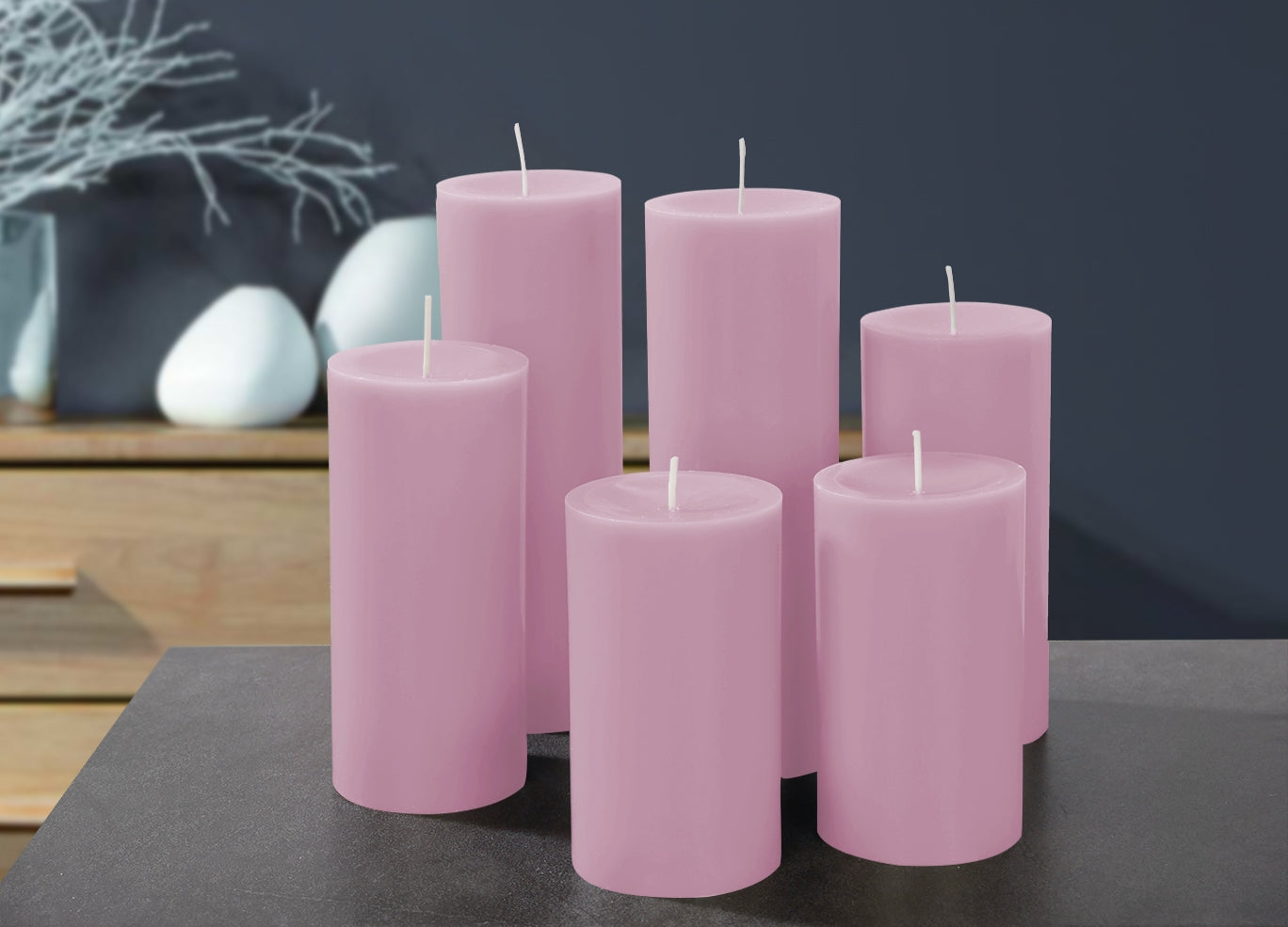 Engels Kerzen Stumpenkerzen 8 x 8cm Eisrose