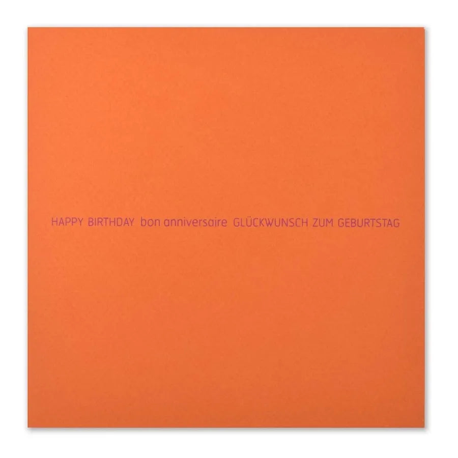 Bethge Grußkarte Geburtstag Text International Orange
