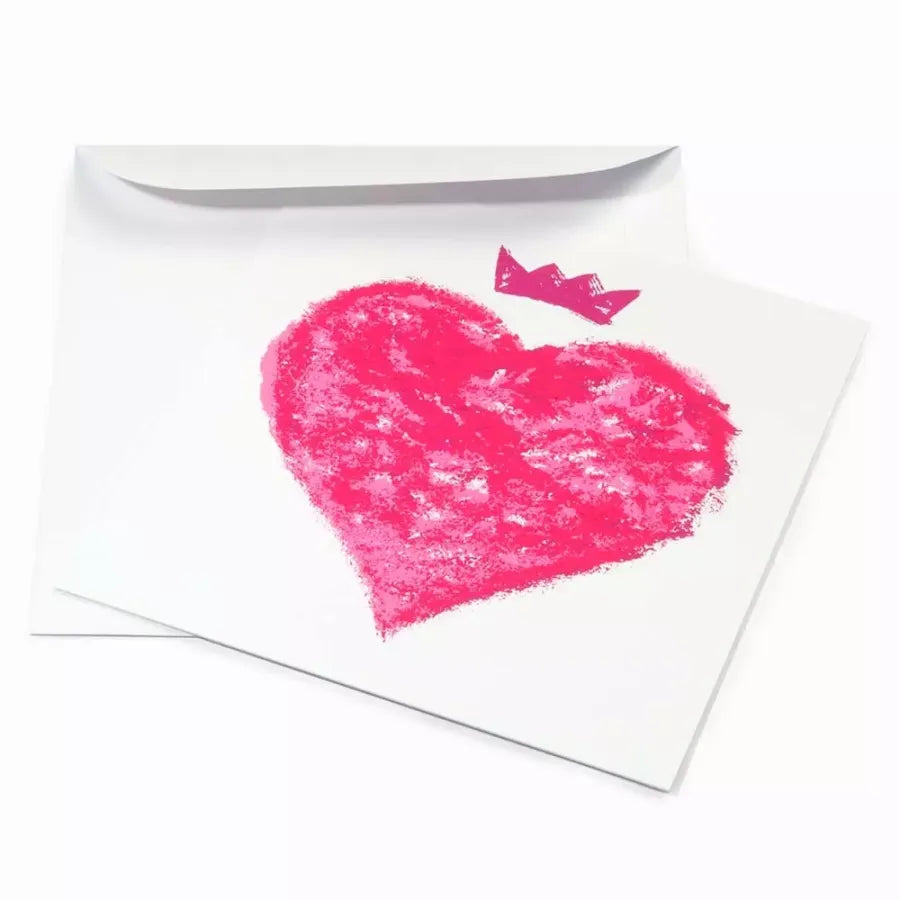 Bethge Grußkarte Queen of Hearts Neonpink