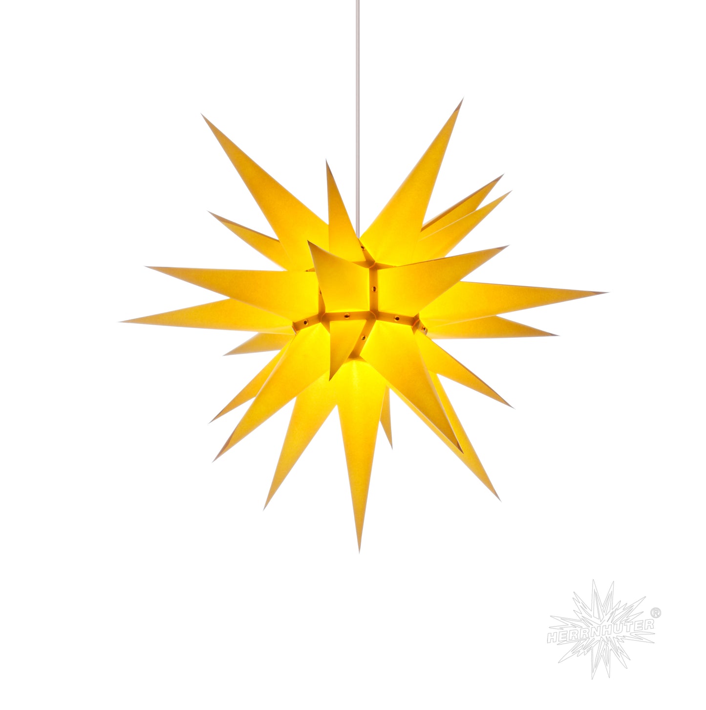 Herrnhuter Stern aus Papier 60 cm, I6 gelb
