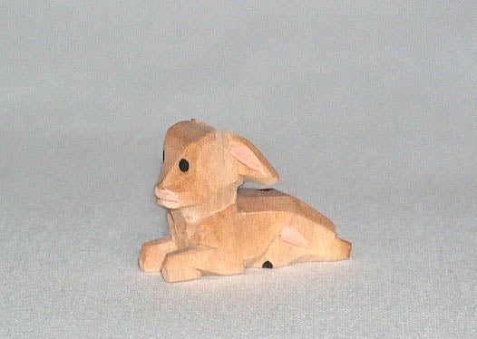 Lotte Sievers-Hahn Krippenfiguren 12cm, Lamm hell liegend 2cm