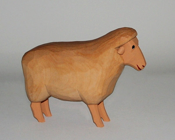 Lotte Sievers-Hahn Krippenfiguren 24cm, Schaf hell, Kopf hoch