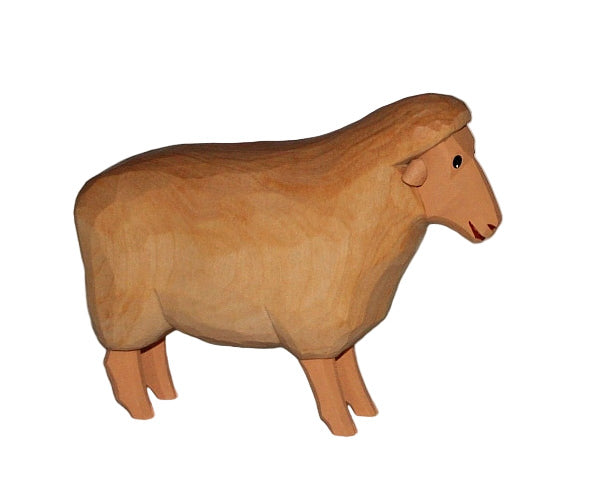 Lotte Sievers-Hahn Krippenfiguren 24cm, Schaf hell, Kopf hoch
