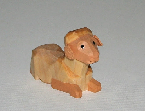 Lotte Sievers-Hahn Krippenfiguren 12cm, Lamm hell liegend 3,5cm