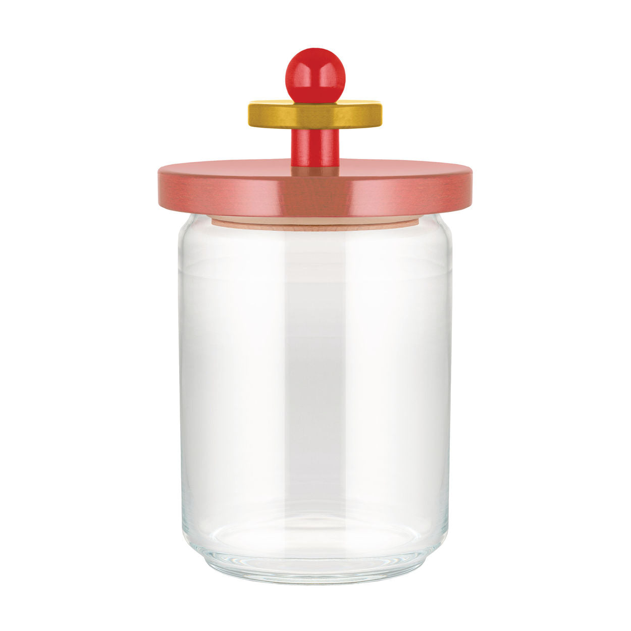 Alessi 100 Values Collection Küchendose aus Glas mit Deckel aus Buchenholz, ES16