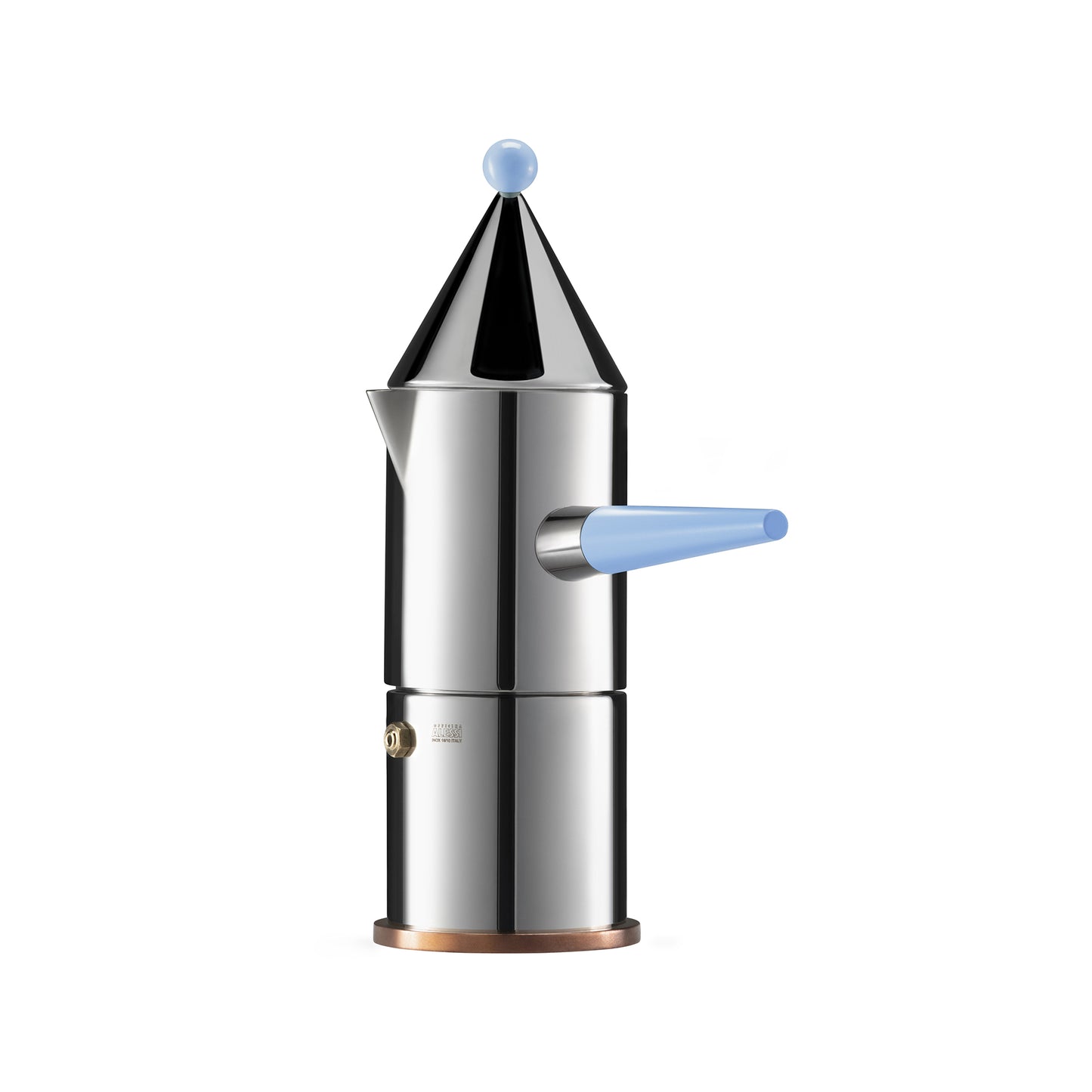 Alessi 100 La conica manico lungo Espressokocher 3 Tassen