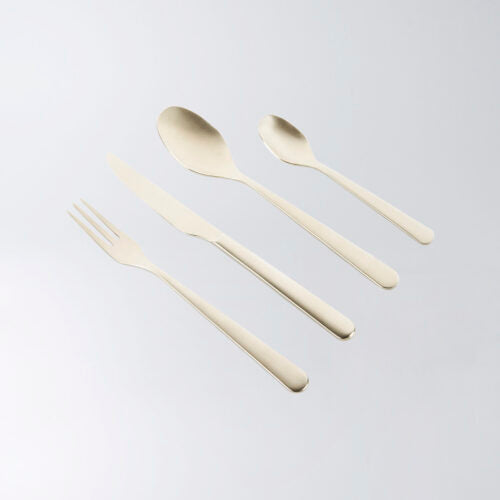 KnIndustrie Besteck Foo'd, 24-teilig, Farbe Champagne