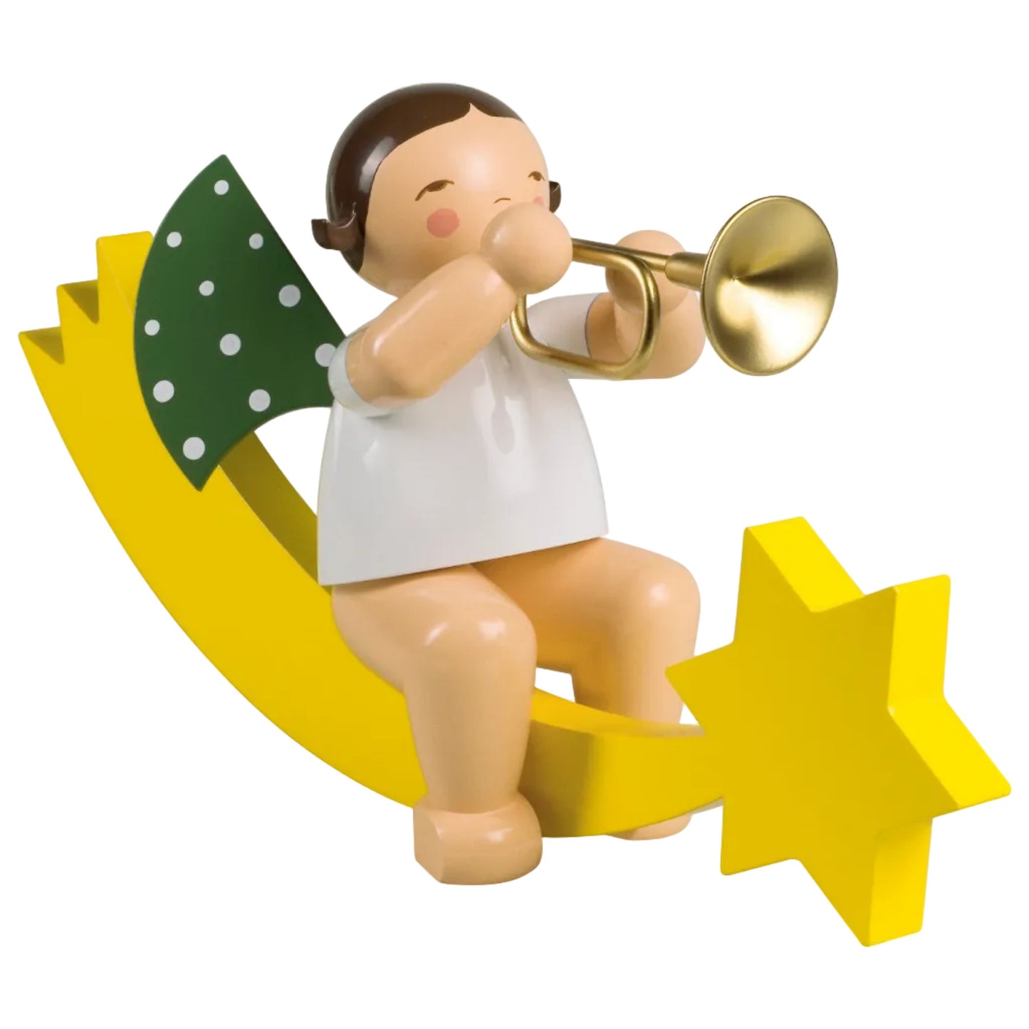 Wendt & Kühn Großfigur, Engel mit Trompete, auf Schweif