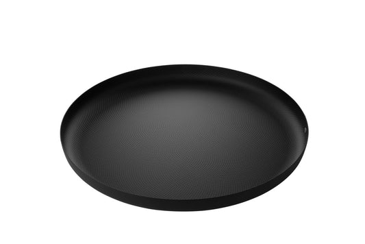 Alessi Runde Platte Texture schwarz