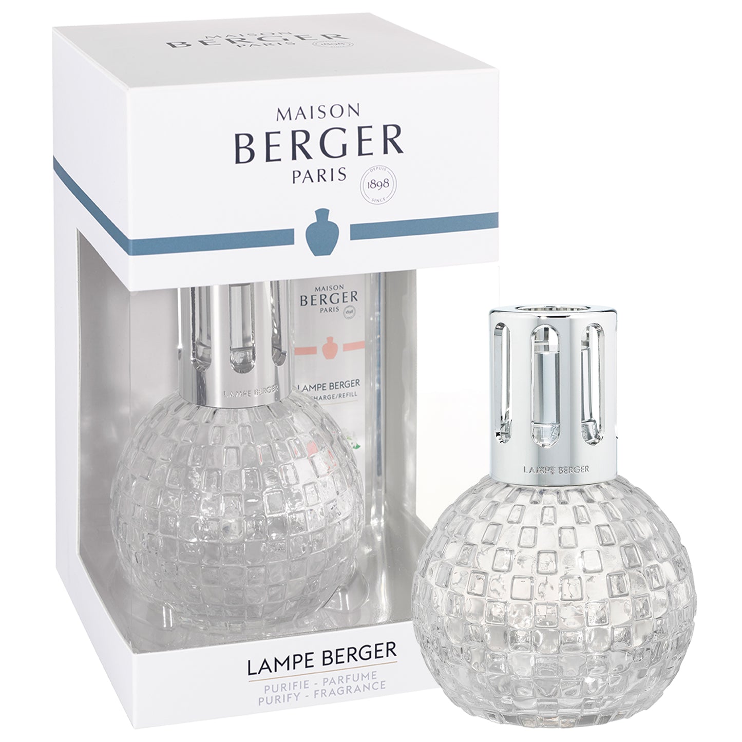Maison Berger Lampe Disco Transparent - mit 250ml Essenz Liliflora