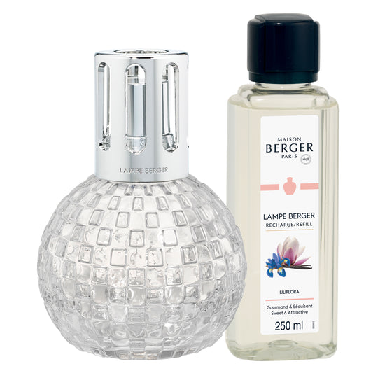 Maison Berger Lampe Disco Transparent - mit 250ml Essenz Liliflora