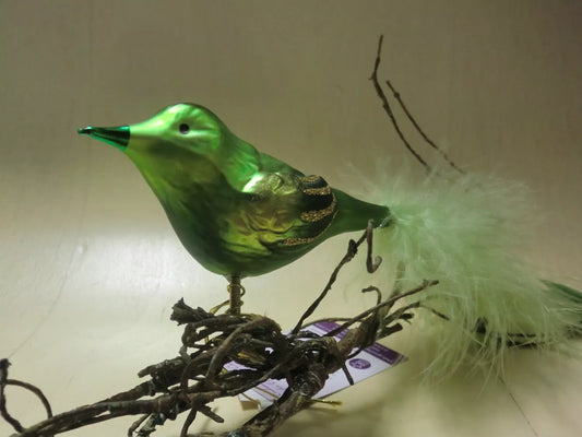 INGE-GLAS Green Bird, grüner Vogel