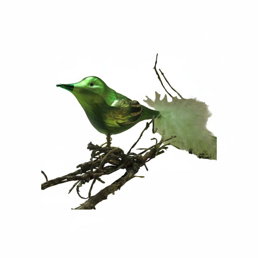 INGE-GLAS Green Bird, grüner Vogel
