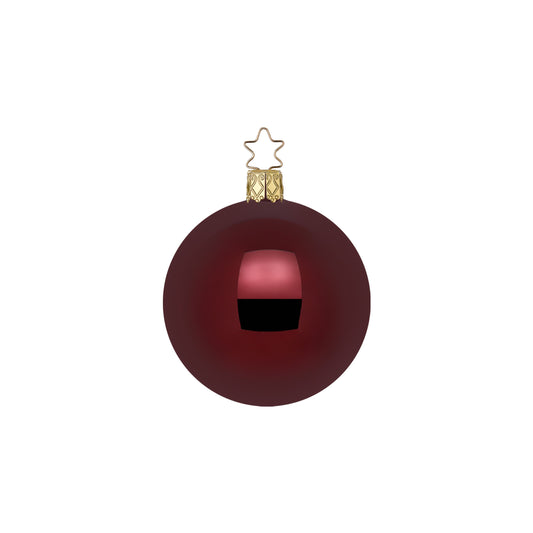 INGE-GLAS Kugel Portwein glänzend, 10cm