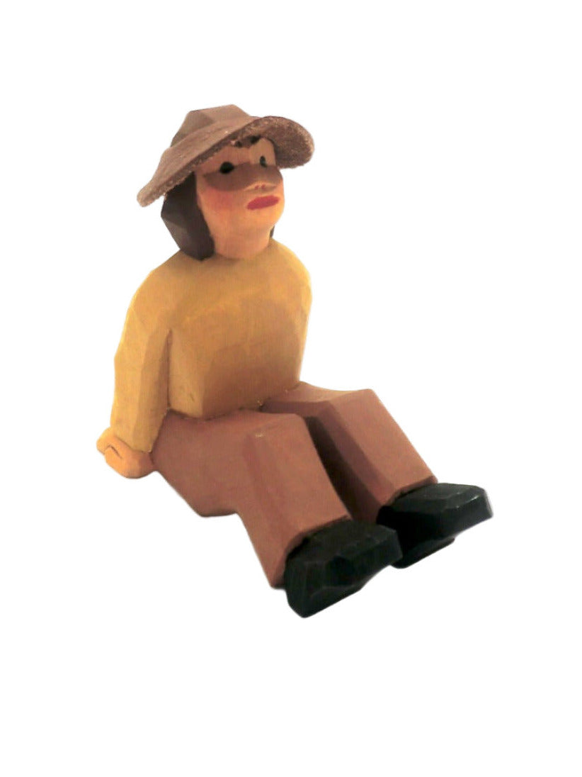 Lotte Sievers-Hahn Krippenfiguren 12cm, Hirte sitzend 7cm