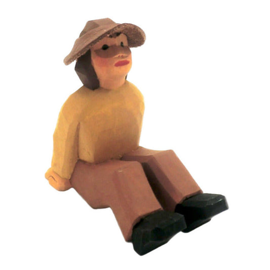 Lotte Sievers-Hahn Krippenfiguren 12cm, Hirte, sitzend, 7 cm (Type 1)
