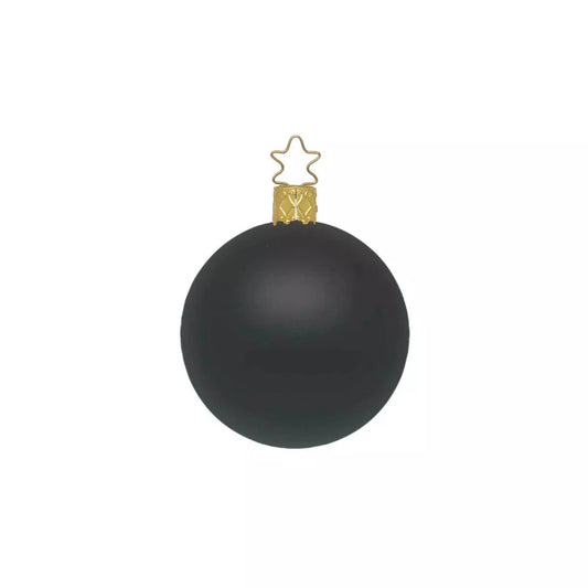 INGE-GLAS Kugel schwarz Opal matt 6cm