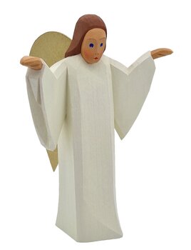 Lotte Sievers-Hahn Krippenfiguren 12cm, Verkündigungsengel braun 15cm