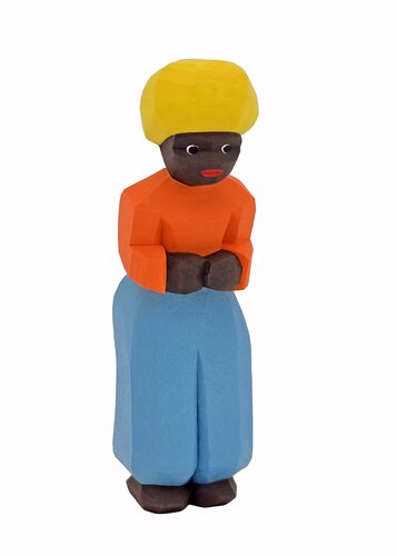 Lotte Sievers-Hahn Krippenfiguren 12 cm, Diener farbig stehend 10 cm