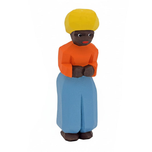 Lotte Sievers-Hahn Krippenfiguren, Diener, Schwarz, stehend, 10 cm