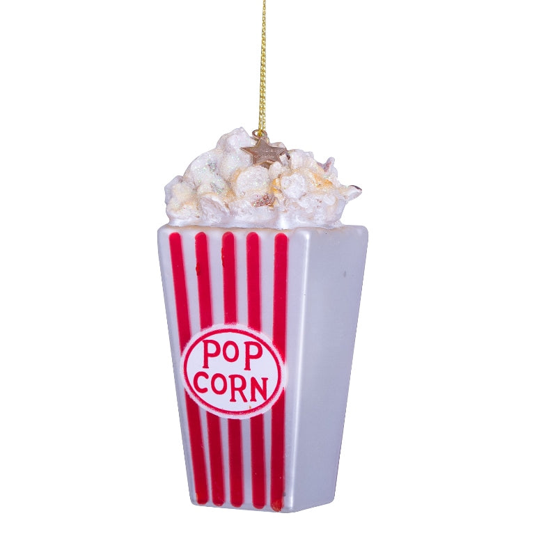 Vondels Ornament Red/White Popcorn H11cm