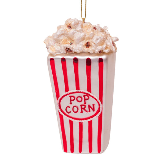 Vondels Ornament Red/White Popcorn H11cm