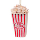 Vondels Ornament Red/White Popcorn H11cm